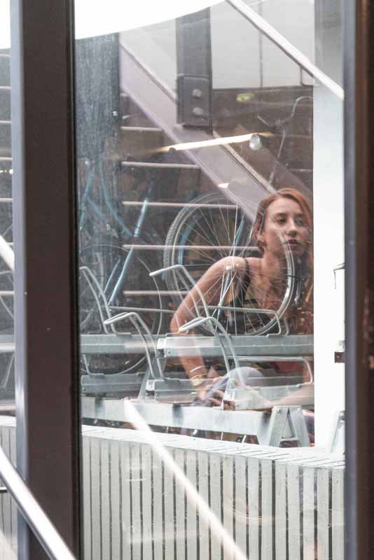 in de fietsen stalling, Utrecht